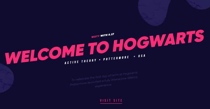 เว็บไซต์ Welcome to Hogwarts ของ Pottermore คว้ารางวัลเว็บไซต์ยอดเยี่ยมปี 2017